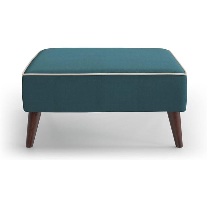 Hocker Zara linnen met contrast piping | NADUVI Collection