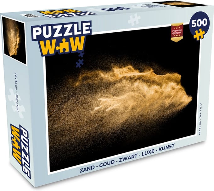 Puzzel Zand - Goud - Zwart - Luxe - Kunst - Legpuzzel - Puzzel 500 stukjes