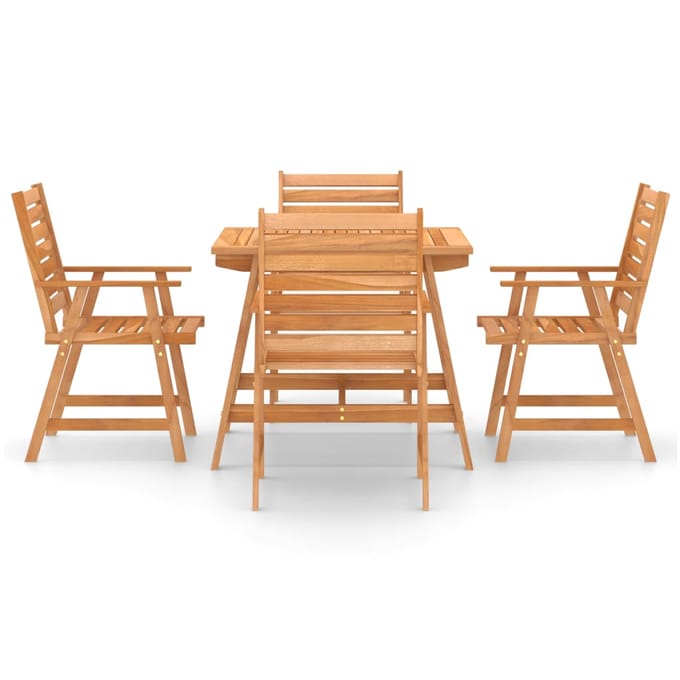 vidaXL - 5-delige - Tuinset - massief - acaciahout