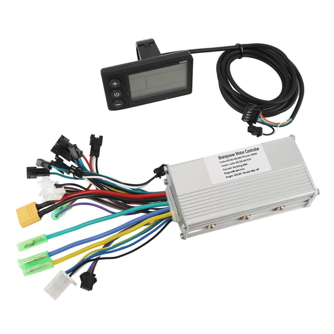 Elektrische Fiets Controller Set 36V 48V 60V 500W 28A Borstelloze 3 Modes Controller 866 LCD Display Paneel white