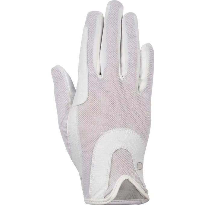 HKM rijhandschoen Grip Mesh - wit - M