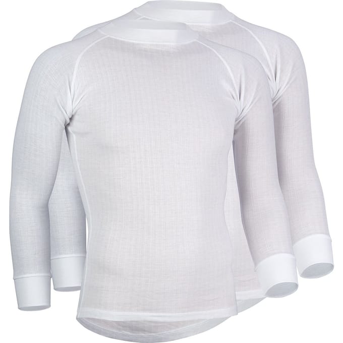 Avento - Maat S Thermoshirt Lange Mouw - Heren - 2-Pack - Wit