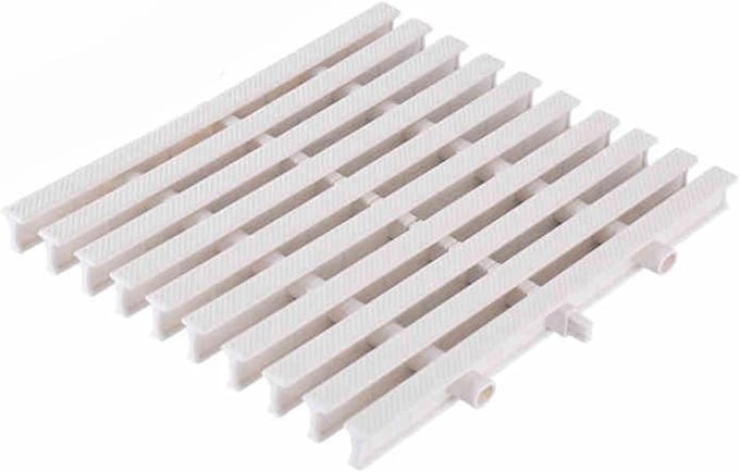 Afvoerrooster - Drainageplaat - Waterafvoer - Verstelbare breedtes - 5 stuks 100 cm - Wit