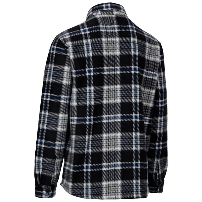 Trespass Geruit Microfleece Overhemd Heren Checkley (Zwart)