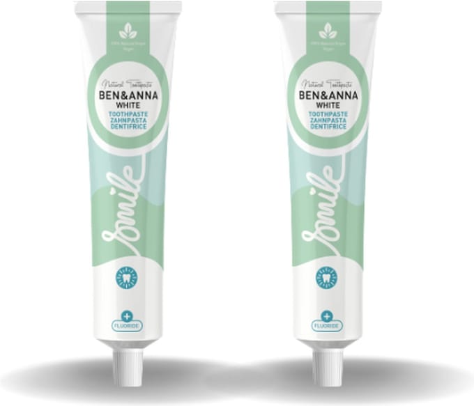BEN&ANNA - Toothpaste Smile with Fluoride White - 75ml - 2 Pak
