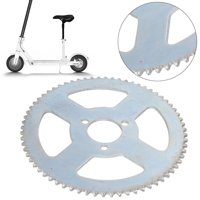 Metalen 65 Tands 25H 3 Gaten Crankstel Tandwielplaat Elektrische Scooter Tandwiel Accessoire white