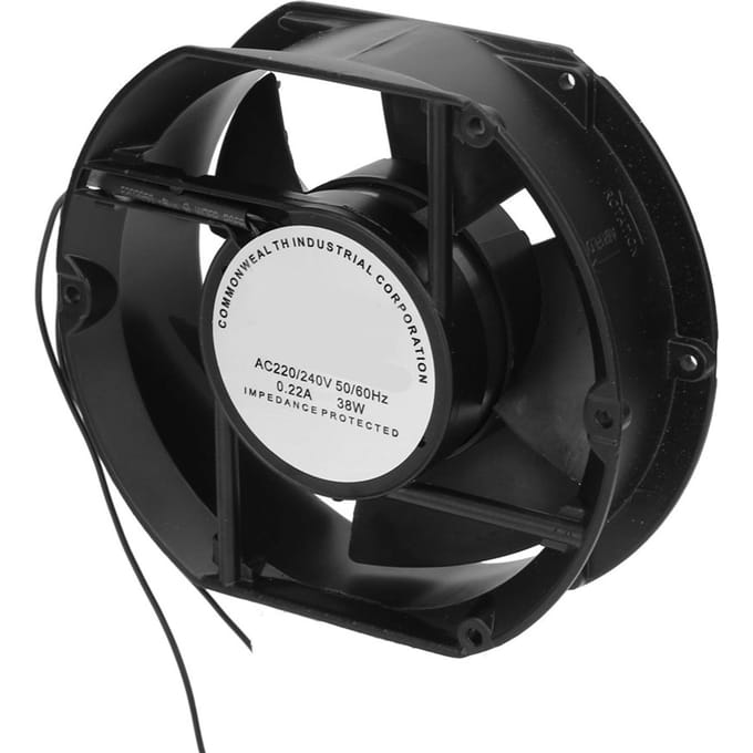 AC Axiaalventilator AC220V 38W Ovale Kogellager Ventilatie Koelventilator wit
