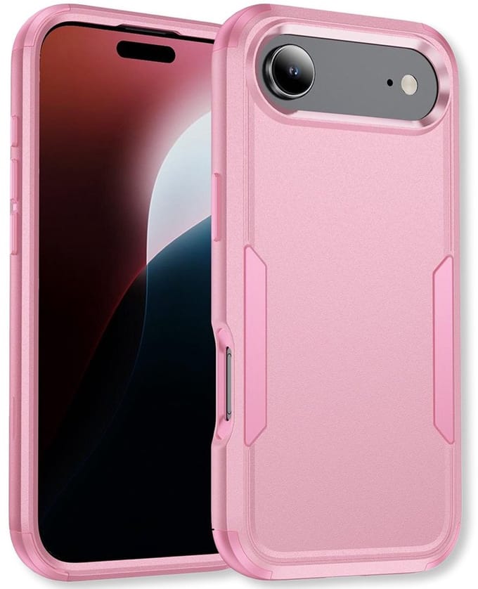 Mobiq - Layered Armor Hoesje geschikt voor iPhone 17 Air - roze