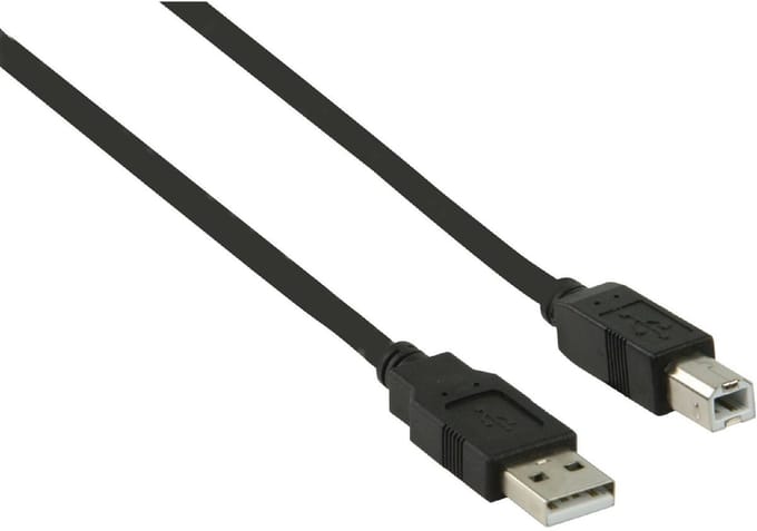 USB-A naar USB-B Aansluitkabel - USB 2.0 - 3 meter - Zwart