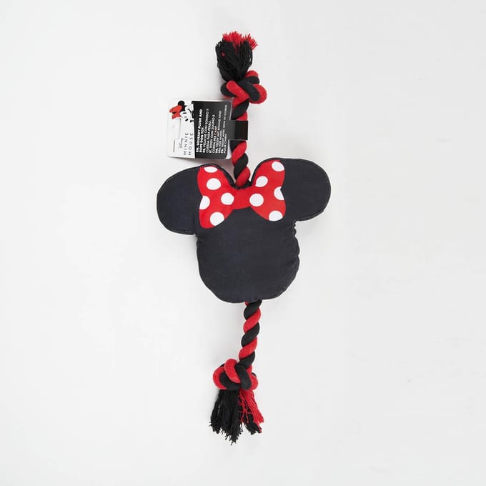 Minnie Mouse Hondenspeeltje - piepend pluche en touw