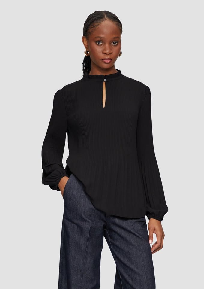 s.Oliver BLACK LABEL - Bloes - Maat 44 - Vrouwen - 9999 GREY/BLACK -
