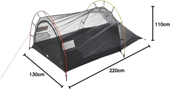 Unisex Volwassen Mesh Inner Tent Endurance 2 Accessoires voor, Zwart, One Size