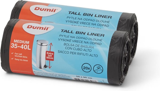 Dumil Vuilniszak Medium - 20 zakken 35-40 Liter - 2 rollen