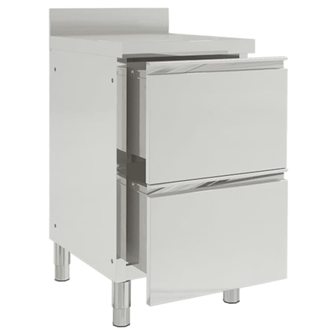vidaXL - Commerciële - keukenkast - met - 2 - lades - 50x60x96 - cm