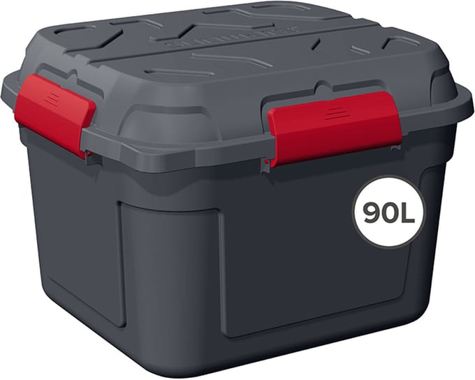 Sunware Q-line waterdichte opbergbox met deksel 90L - 60.1x53.1x42.5 cm