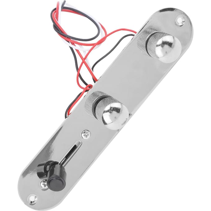 Plaque de contrôle de guitare Métal pour TL Chromé Précâblé Remplacement Accessoires Argent white