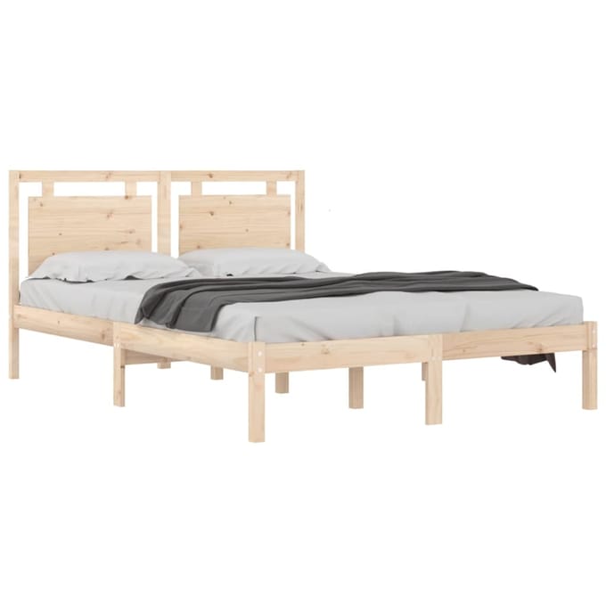 vidaXL - Bedframe - massief - hout - 120x190 - cm