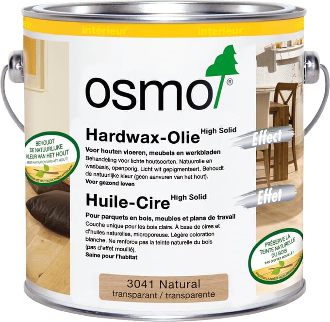 Hard waxolie - 3041 Natural - Osmo - Vocht en vuil bestendig - 0,75 L