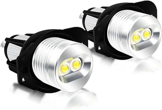 2 Stuks - LED Kop Licht Engel Ogen Mistgloeilamp Halo Stikker Ring Gloeilamp voor B&M&W E90 2005-2008 E91 2005-2008 - White