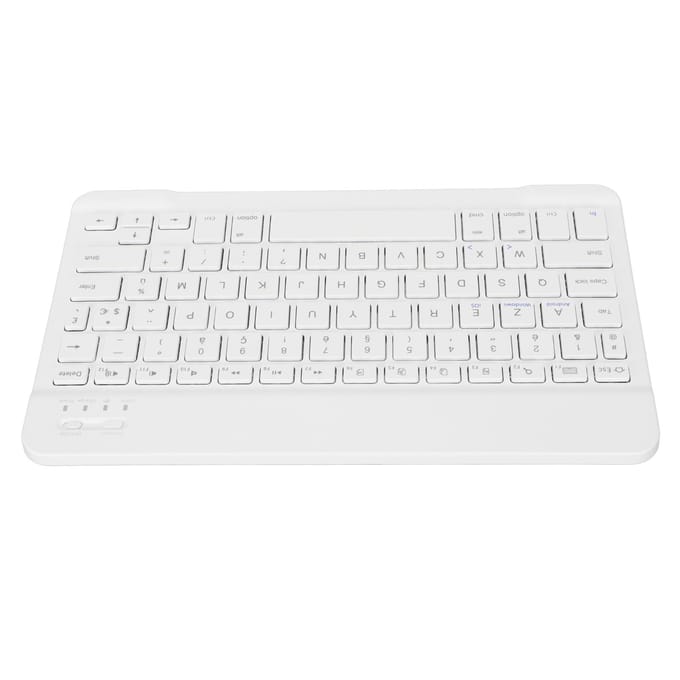 Clavier sans fil Bluetooth AZERT fin et étanche de 10 pouces, style ciseaux, pour blanc