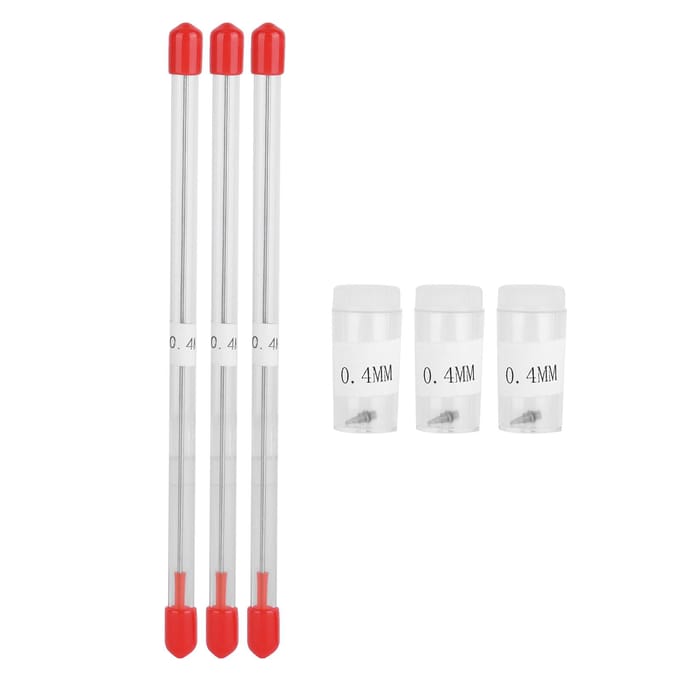 3 Set 0.4mm Airbrush Mondstuk Airbrush Naalden Vervangingsonderdelen voor Spuitpistool Spuit