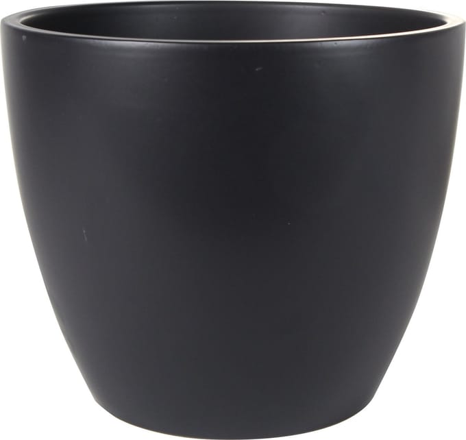 Ter Steege Bloempot - zwart - glans - Scandinavisch - 33 x 28 cm - plantenpot