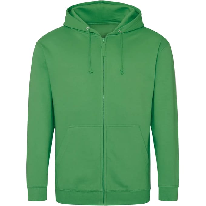 Vegan Hoodie met ritssluiting en capuchon Kelly Groen - S