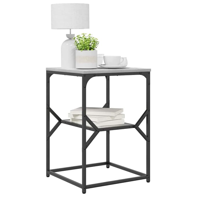 vidaXL - Bijzettafel - Grijs - Sonoma - 41 - x - 40 - x - 60 - cm