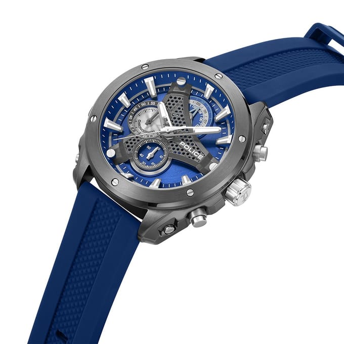 Police PEWGO0093002 - Horloge - Siliconen - Donkerblauw - 53 mm