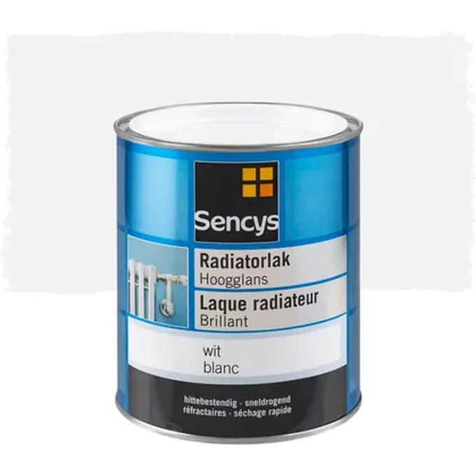 Sencys Radiatorlak Hoogglans Wit 750ml