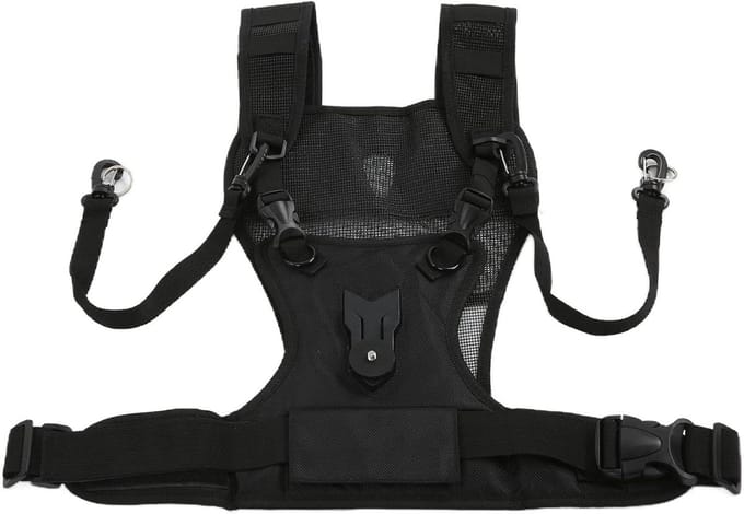 Dual Camera Belt - Nylon - Comfortable - Breathable - Multi Carrier - Chest Harness - Photography Vest - 28×20×8 - Dual Camera Harness - Chest