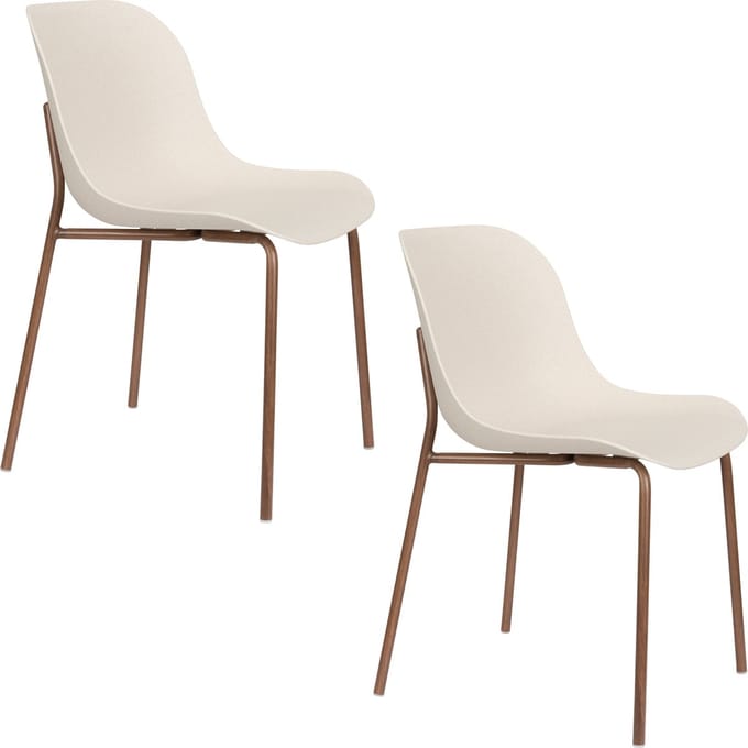 Housecraft Living Wheat Eetkamerstoelen Wit - Set van 2