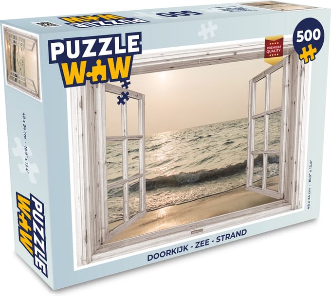 Puzzel Doorkijk - Zee - Strand - Legpuzzel - Puzzel 500 stukjes