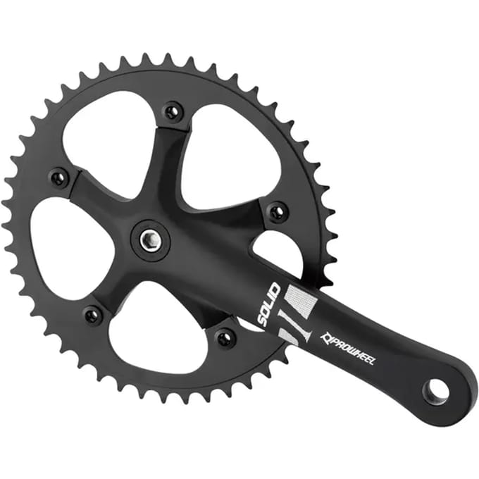 Prowheel Solid Crankstel Zwart 170 mm / 48t