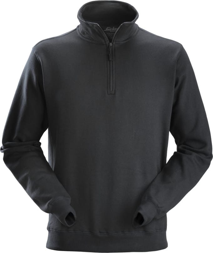Snickers 2818 Sweatshirt met ½ Rits - Zwart - XXL
