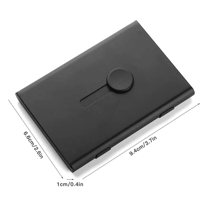 Visitekaarthouder USB-stick Visitekaartjeset Uitschuifbare Visitekaarthouder Creditcardhouder zwart