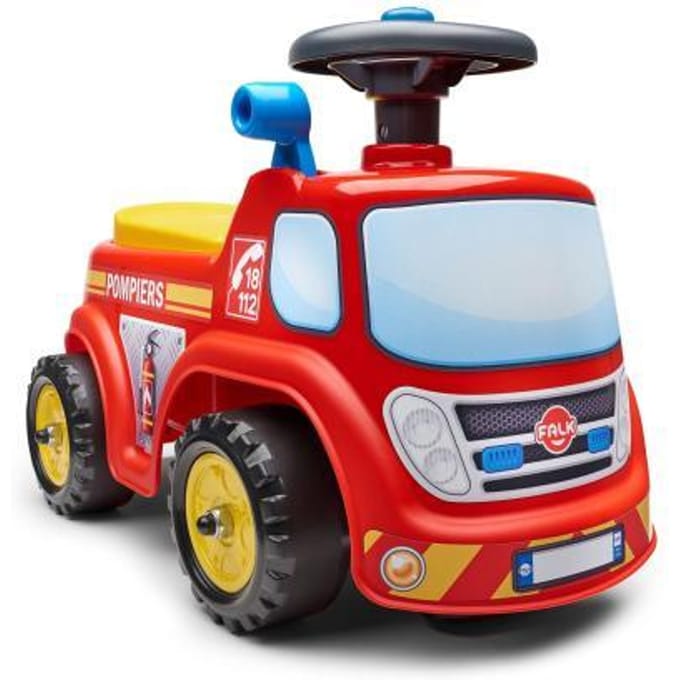 Falk Fireman ride-on with storage steering wheel and horn