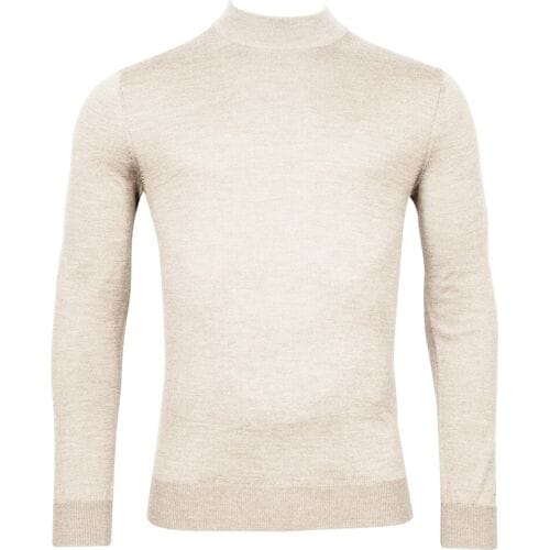 Thomas Maine Trui Turtleneck Single Knit Natural / male