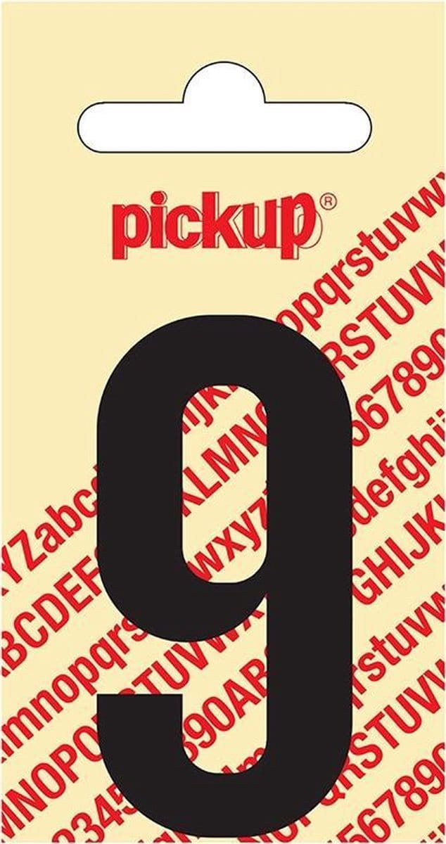 Pickup plakcijfer Nobel 60 mm zwart 9 - 310020609