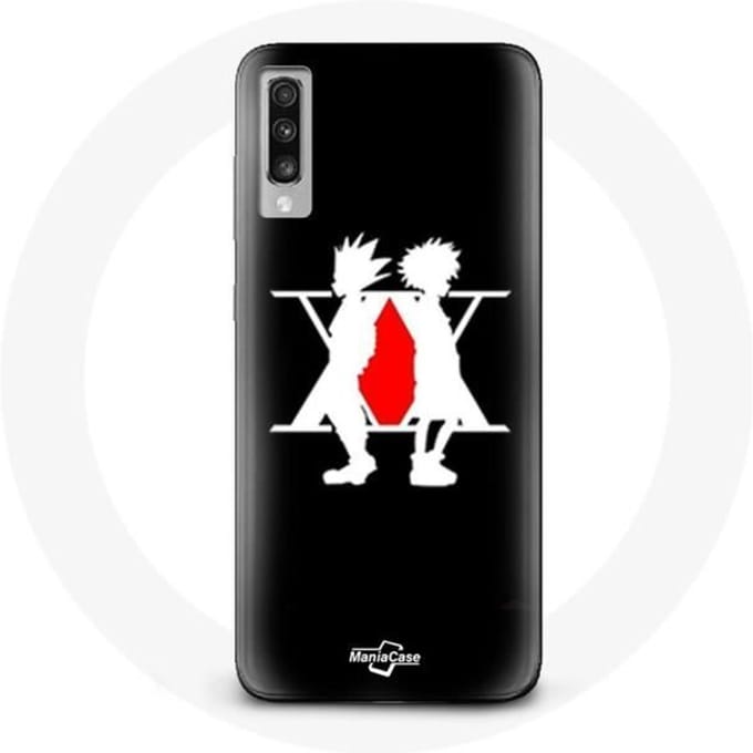 Coque Samsung Galaxy A70 Hunter x Hunter Manga Logo Fond Noir
