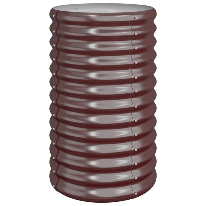 vidaXL - Plantenbak - 40x40x68 - cm - gegalvaniseerd - staal - bruin