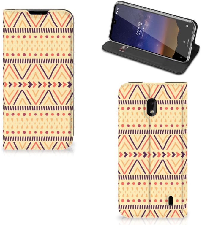 Nokia 2.2 Hoesje met Magneet Aztec Yellow