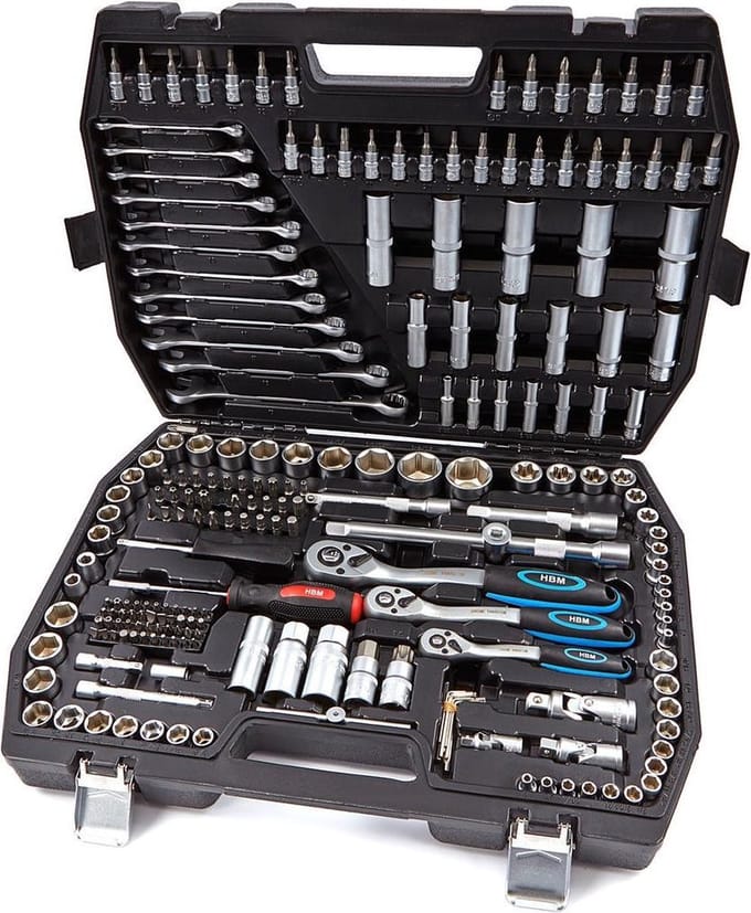 HBM 216 Delige Professionele Doppenset INCH Maten