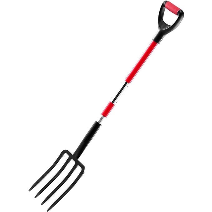 4 Tanden Tuinvork Glasvezel Handvat 45 inch Spade Vork Zware Uitvoering