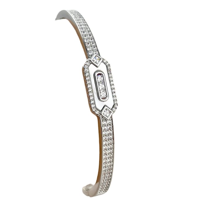 Nacreous Diamond Bracelet White Gold