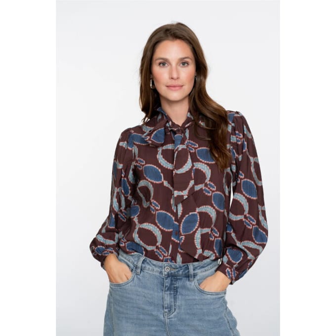 Geisha 53618-20 470 blouse print bordeaux/blue