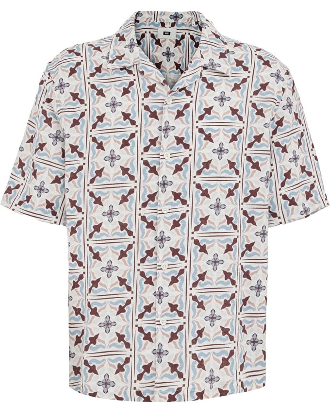 WE Fashion Heren relaxed fit overhemd met print