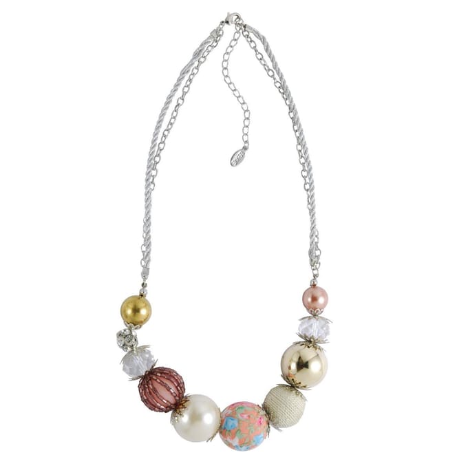 Behave - Ketting met grove decoratieve kralen - 52 cm