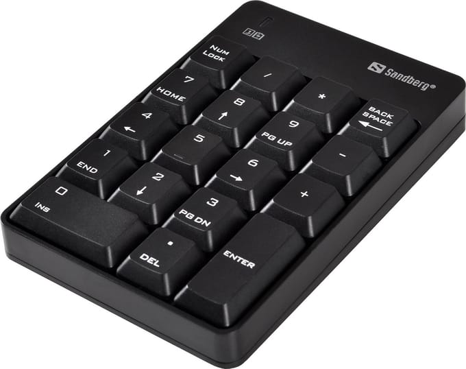 Sandberg Wireless Numeric Keypad 2 – Draadloos Numeriek Toetsenbord met USB Ontvanger