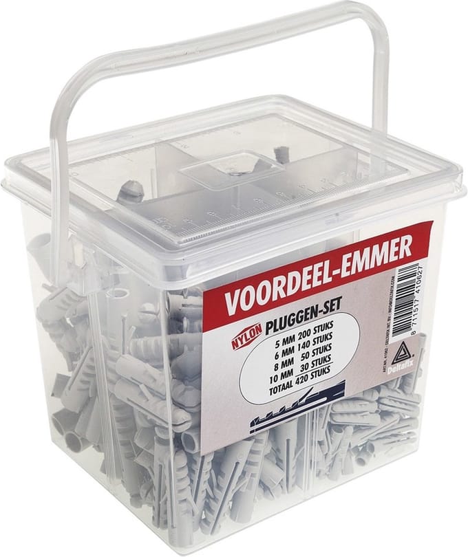 Deltafix Voordeel-emmer Nylon Pluggen Set 420 Stuks